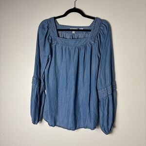 Lauren Conrad Women’s Blue Long Sleeve Women's Top size Medium